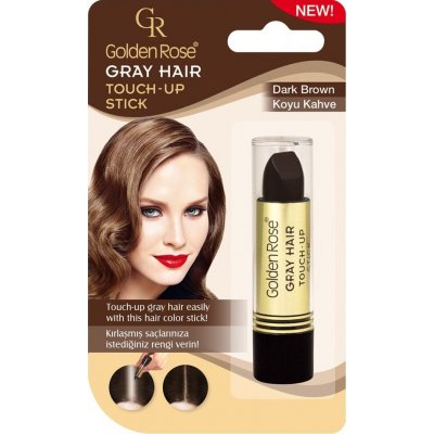 Golden Rose Gray Hair Touch Up Stick barvící korektor na odrostlé a šedivé vlasy 02 Dark Brown 5,2 g