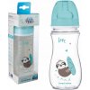 Láhev a nápitka Canpol babies láhev se širokým hrdlem Exotic Animals 35/222_BLU 300 ml