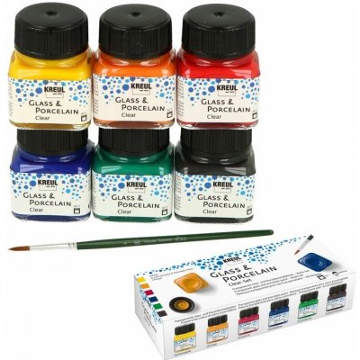 Kreul Sada barev na sklo a porcelán Clear 6 x 20 ml – Zboží Dáma