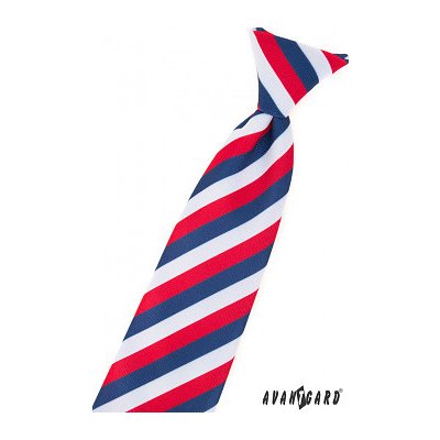 Avantgard Chlapecká kravata trikolóra 548-111218 Bílá/červená/modrá