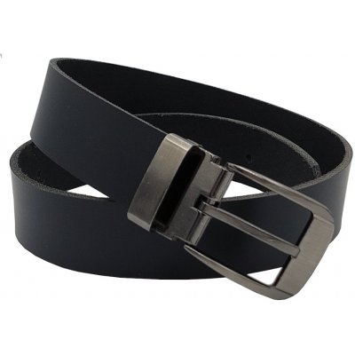 Opaskujse kožený opasek černá kůže spona hranatá leštěná kovová – Hledejceny.cz