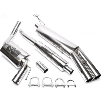 TA Technix sportovní nerezový catback výfuk VW Passat (35i/B3/B4, 88-96) sedan + Variant, kromě Syncro, 2x 76 mm rovná nerezová koncovka s pertlem – Hledejceny.cz