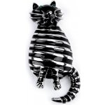 Brož s pruhovanou kočkou – Zboží Mobilmania