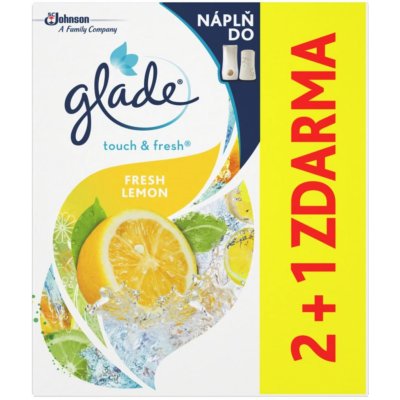 Glade Touch & Fresh Fresh Lemon náplň aerosolový osvěžovač vzduchu 3 x 10 ml