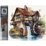 Norimpex Diamantový obrázek Domek s mlýnem 30 x 40 cm 2000156 – Sleviste.cz