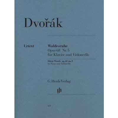 Antonín Dvořák Silent Woods Klid Op.68 No.5 noty na violoncello, klavír