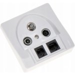 Zásuvka účastnická TV/R/SAT/RJ-45/RJ-11 - koncová – Sleviste.cz