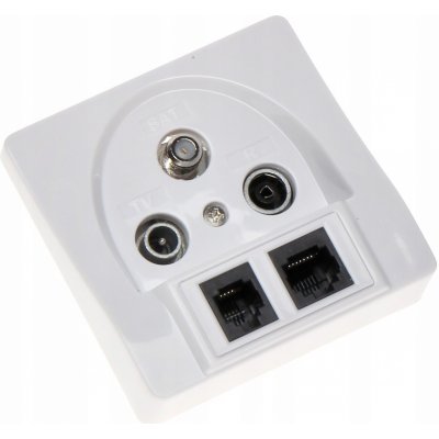 Zásuvka účastnická TV/R/SAT/RJ-45/RJ-11 - koncová – Sleviste.cz
