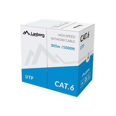 Lanberg LCU6-10CC-0305-S UTP, CCA, cat. 6, 305m, šedý – Zboží Živě