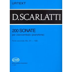 SCARLATTI 200 Sonate per clavicembalo pianoforte 2 URTEXT klavírní sonáty 51-100