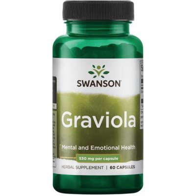 Swanson Graviola Láhevník ostnitý 530 mg 60 kapslí