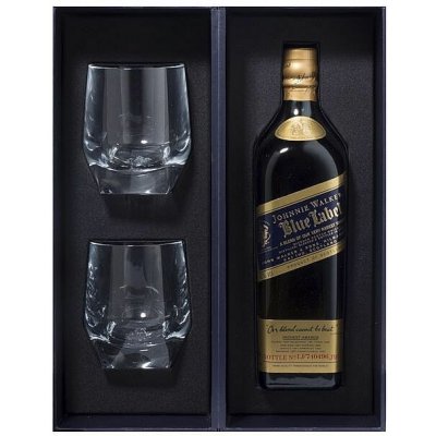 Johnnie Walker Blue Label se skleničkami 40% 0,7 l (kazeta) – Hledejceny.cz