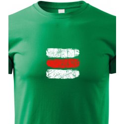 Canvas dětské tričko Turistická značka červená zelená 2079