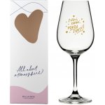 Bella Rose Sklenice na víno Štěstí zdraví pokoj svatý čirá barva sklo 350 ml – Hledejceny.cz
