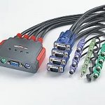 Aten CS-64A DataSwitch elektronický 4:1 (kláv.,VGA,myš,audio) PS/2 – Zboží Živě