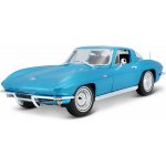 Maisto 1965 CHEVROLET CORVETTE metal svetlo modrý 1:18 – Sleviste.cz