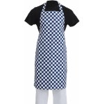 WhitesChefsClothing A554 náprsní zástěra modrobílá kostkovaná – Zboží Dáma