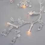 Nexos Dekorační řetěz s třpytivými krystaly 20 LED teplá bílá – Hledejceny.cz
