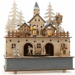 Small Foot dřevěná hrací skříňka se světlem zimní vesnice – Zboží Dáma