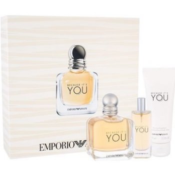 Giorgio Armani Emporio Armani Because It´s You EDP 100 ml + EDP 15 ml + tělové mléko 75 ml dárková sada