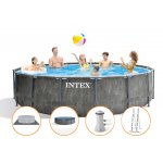 Intex Prism Frame Greywood Premium 457 cm x 122 cm 26742 – Zboží Dáma