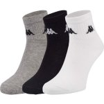 Kappa ZORAZ 3PACK ponožky Černá Bílá Šedá – Zboží Dáma
