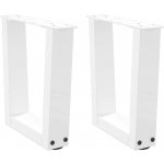 Omaxi 957666 Nohy konferenčního stolku ve tvaru V 2 ks bílé 30 x 30-31,3 cm ocel – Sleviste.cz