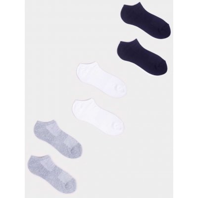 Yoclub Kotníkové tenké bavlněné ponožky Vzory 3-Pack SKS-0094U-0000 Vícebarevné – Zboží Mobilmania