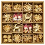 Dommio Slaměné vánoční ozdoby 56 ozdob – Zboží Dáma