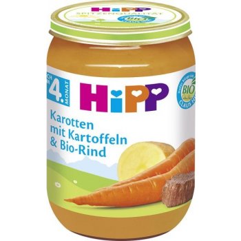 HiPP Bio Menu Mrkev s bramborem a Bio hovězím masem 190 g
