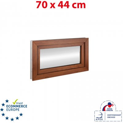 Okna Hned Plastové okno 70x44 cm (700x440 mm) zlatý dub/bílá sklopné – Zboží Mobilmania