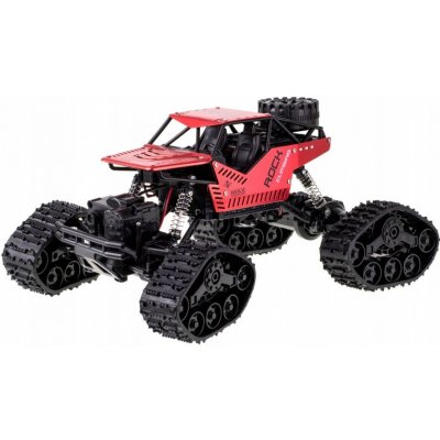 Popron.cz Strong Climbing Car 4WD METAL ALU karoserie kola i pásy RTR červený 1:16