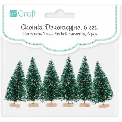 DP Craft Vánoční dekorativní stromečky zelené 5 cm, 6 ks – Hledejceny.cz