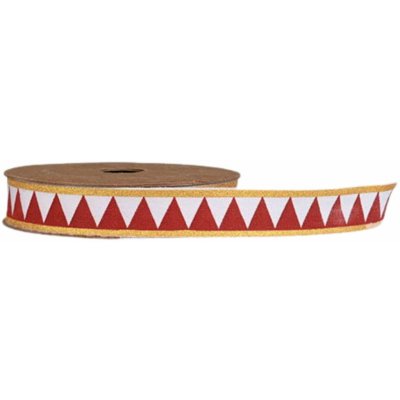 Det Gamle Apotek Dekorativní stuha Drummer Red / White 1,5 cm – 5 m, červená barva, textil – Zboží Dáma