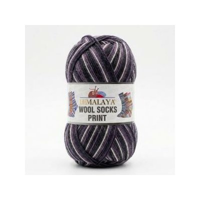 Himalaya Příze Wool socks print - S41-02 černo-antracit – Hledejceny.cz