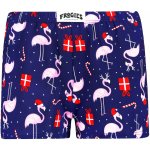 Frogies Dámske boxerky Flamingo Frogies Christmas modrá | fuchsiová – Zboží Dáma