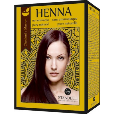 Standelli professional Henna 100% přírodní barva na vlasy Chestnut kaštanová 6 x 10 ml – Zboží Dáma