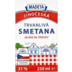 Madeta Jihočeská smetana trvanlivá 31% 250 ml – Zboží Dáma