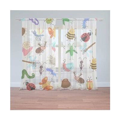 Sablio Záclony Hmyz: 2ks 150x250cm – Hledejceny.cz