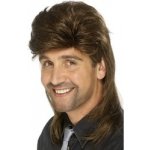 Paruka 80s Mullet Jason hnědá – Zboží Dáma