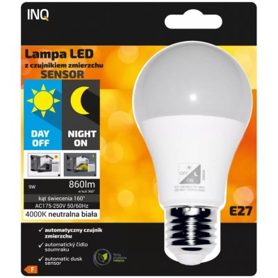 INQ LED žárovka E27 9 W 4000 K 860 lm bílá neutrální