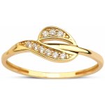 Lillian Vassago Zlatý prsten se zirkony LLV95 GR031 – Zboží Mobilmania