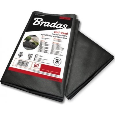 Bradas netkaná textilie 80 g/m² černá 3,2 x 5 m – Hledejceny.cz