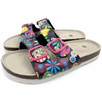 Dívčí biopantofle vzorované tmavě modré – Zboží Mobilmania