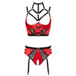 Shelf Bra Set with High-Waist Briefs Abierta Fina – Zboží Dáma
