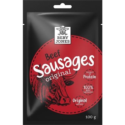Bery Jones Klobásky hovězí sušené original 100 g – Zboží Dáma