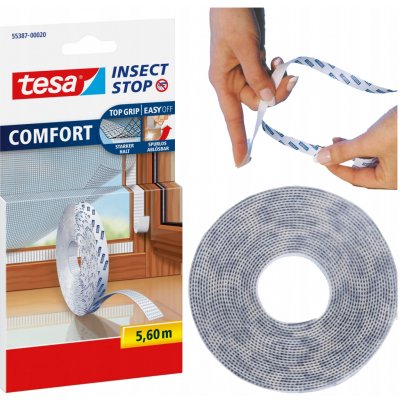 Tesa Náhradní páska suchého zipu na sítě do oken a dveří, bílá, 5,6m (55387-00020-00) – Zboží Dáma
