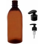 Tera Plastová lahvička hnědá s černou pumpičkou 500 ml – Zboží Mobilmania