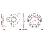 RK Racing Chain Řetězová sada Suzuki GS 500 E 99-07 | Zboží Auto