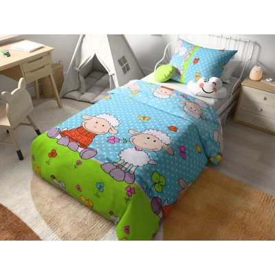 Textilomanie bavlněné povlečení do postýlky modré 45 x 65 cm 90 x 135 cm – Hledejceny.cz